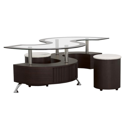 Buckley - 3 Piece Coffee Table And Stools Set – 3 Piece Living Room Sets by Coaster Fine Furniture at Furniture Wholesale Plus , Nashville furniture store
