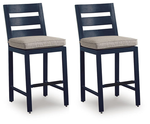 East Beach - Barstool (Set of 2) - Blue – Stool Sets by Signature Design by Ashley® at Furniture Wholesale Plus , Nashville furniture store