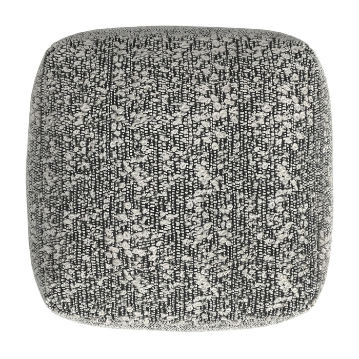 Nahara - Boucle Woven Square Pouf - Black – Accent Poufs by Steve Silver Furniture at Furniture Wholesale Plus , Nashville furniture store