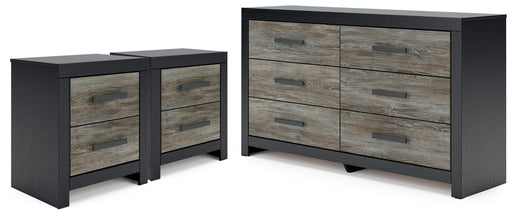 Broachmyn - 3 Pc. - Dresser And 2 Nightstands - Black / Gray – 3 Piece Bedroom Sets by Signature Design by Ashley® at Furniture Wholesale Plus , Nashville furniture store