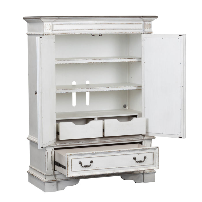 Abbey Park - Mirrored Door Chest - Antique White – Door Chests by Liberty Furniture at Furniture Wholesale Plus , Nashville furniture store