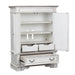 Abbey Park - Mirrored Door Chest - Antique White – Door Chests by Liberty Furniture at Furniture Wholesale Plus , Nashville furniture store