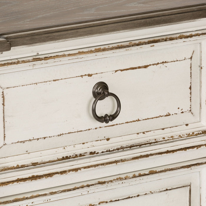 Abbey Park - 2 Drawer Nightstand With Charging Station - Antique White – Nightstands w/ Charging Stations by Liberty Furniture at Furniture Wholesale Plus , Nashville furniture store