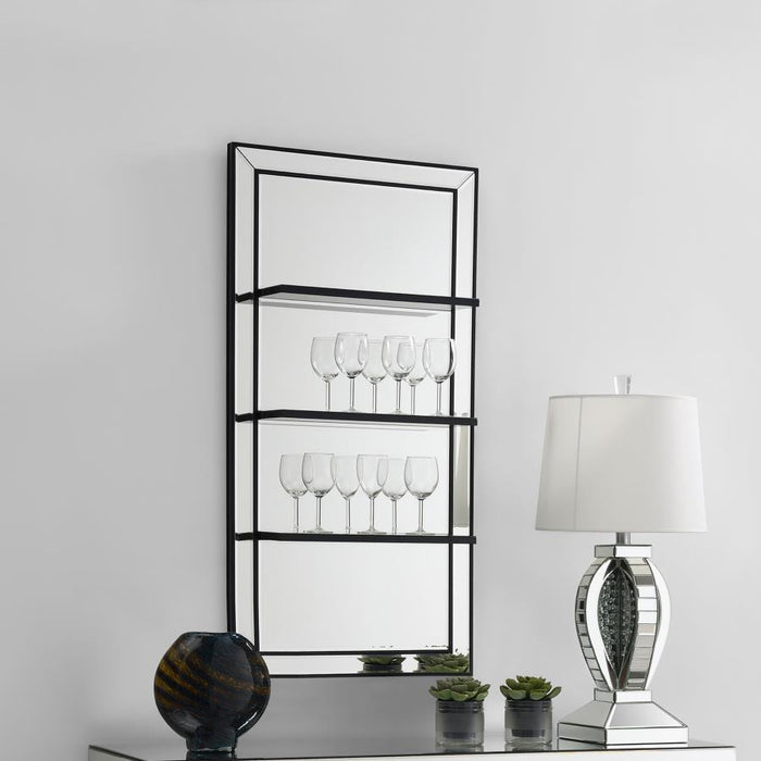 Oriel - Rectangular 3-Shelf Wall Mirror - Silver - Premium Wall Mirrors from CoasterEssence - Just $339! Shop now at Furniture Wholesale Plus  We are the best furniture store in Nashville, Hendersonville, Goodlettsville, Madison, Antioch, Mount Juliet, Lebanon, Gallatin, Springfield, Murfreesboro, Franklin, Brentwood