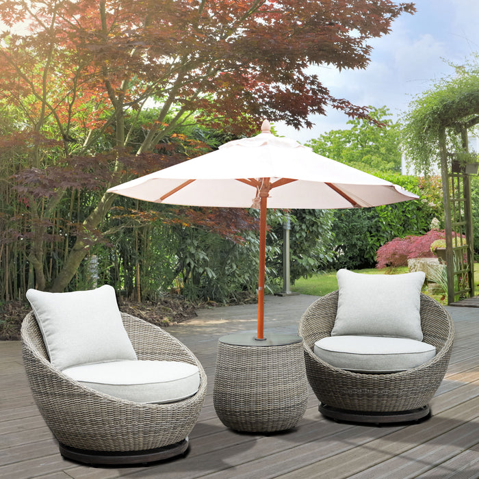 Adeline - 3 Piece Wicker Outdoor Set - Sand – 3 Piece Outdoor Sets by Steve Silver Furniture at Furniture Wholesale Plus , Nashville furniture store