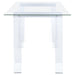 Amaturo - Glass Top Acrylic Writing Desk - Clear – Writing Desks by CoasterEssence at Furniture Wholesale Plus , Nashville furniture store