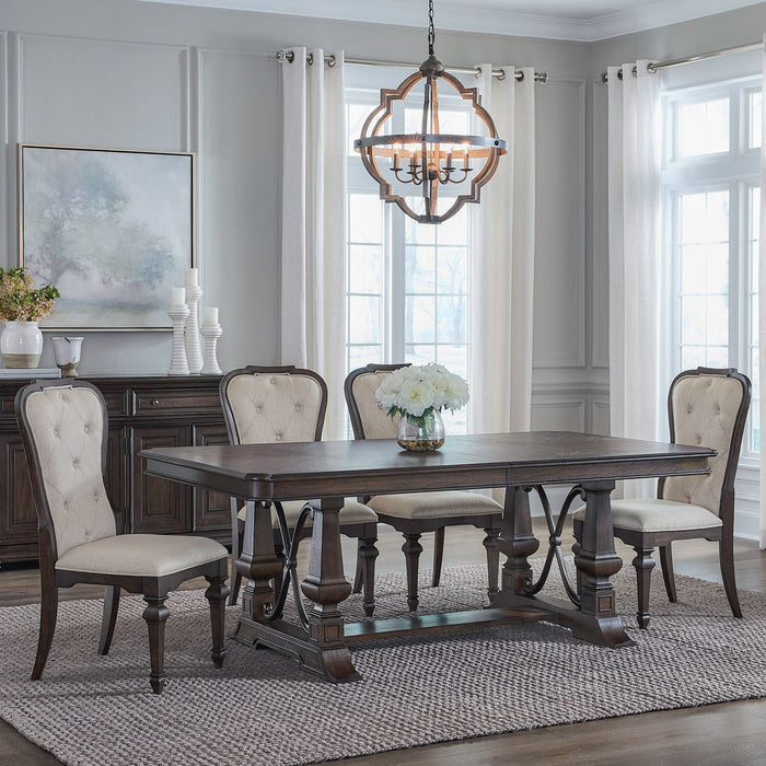 Providence Park - Trestle Table Set – 5 Piece Dining Room Sets by Liberty Furniture at Furniture Wholesale Plus , Nashville furniture store