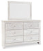 Paxberry - Dresser, Mirror - Medallion Drawer Pulls - Whitewash – Dresser & Mirror by Signature Design by Ashley® at Furniture Wholesale Plus , Nashville furniture store