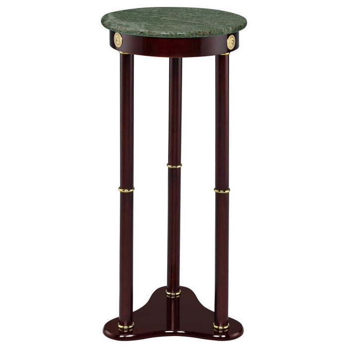 Edite - Round Marble Top Accent Side Table - Merlot – Side Tables by CoasterEveryday at Furniture Wholesale Plus , Nashville furniture store