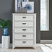 Allyson Park - 5 Drawer Chest - Wirebrushed White / Charcoal – Accent Chests by Liberty Furniture at Furniture Wholesale Plus , Nashville furniture store