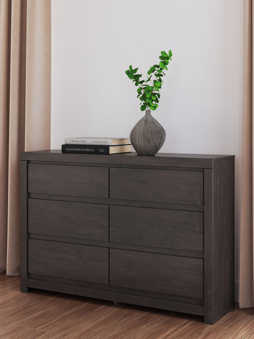Fraluna - Six Drawer Dresser - Charcoal – Dressers by Signature Design by Ashley® at Furniture Wholesale Plus , Nashville furniture store