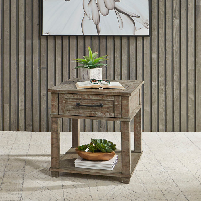 Parkland Falls - Rectangular End Table - Weathered Taupe – End Tables by Liberty Furniture at Furniture Wholesale Plus , Nashville furniture store