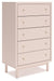 Wistenpine - Five Drawer Chest - Blush – Accent Chests by Signature Design by Ashley® at Furniture Wholesale Plus , Nashville furniture store