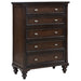 Andover - 5-Drawer Chest Of Drawers - Dark Oak – Accent Chests by Coaster Fine Furniture at Furniture Wholesale Plus , Nashville furniture store