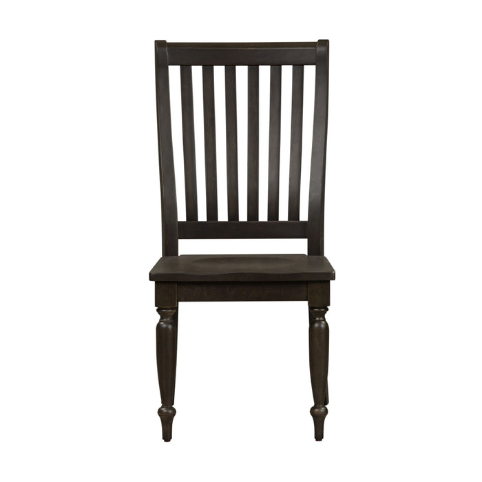 Harvest Home - Slat Back Side Chair - Chalkboard – Side Chairs by Liberty Furniture at Furniture Wholesale Plus , Nashville furniture store