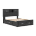 Stabotta - Queen Bookcase Bed With Storage Footboard And 2 Under Bed Storage Units - Black – Storage Beds by Signature Design by Ashley® at Furniture Wholesale Plus , Nashville furniture store