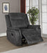 Lawrence - Upholstered Padded Arm Glider Recliner - Charcoal - Premium Glider Chairs from CoasterEveryday - Just $599! Shop now at Furniture Wholesale Plus  We are the best furniture store in Nashville, Hendersonville, Goodlettsville, Madison, Antioch, Mount Juliet, Lebanon, Gallatin, Springfield, Murfreesboro, Franklin, Brentwood