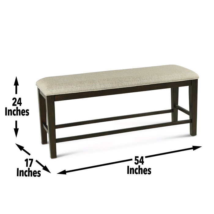 Halle - Counter Bench - Dark Brown – Counter Benches by Steve Silver Furniture at Furniture Wholesale Plus , Nashville furniture store