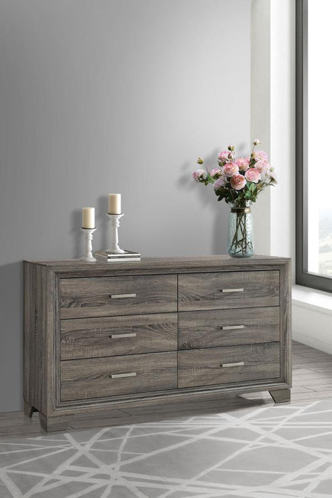 Wright - 6-Drawer Dresser Cabinet – Dressers by Coaster Fine Furniture at Furniture Wholesale Plus , Nashville furniture store