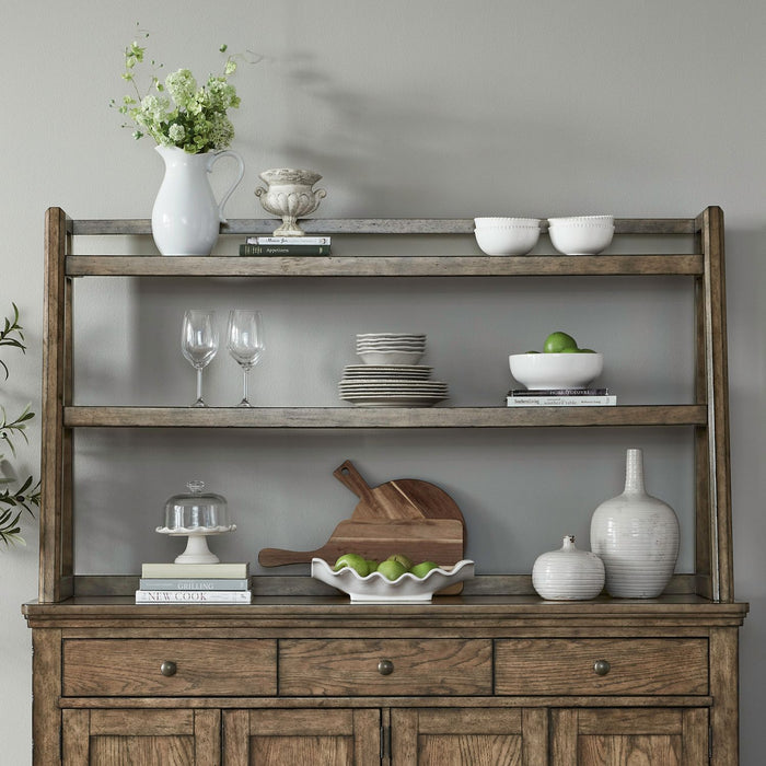 Carolina Park - Server Hutch - Amber Brown – Hutches by Liberty Furniture at Furniture Wholesale Plus , Nashville furniture store