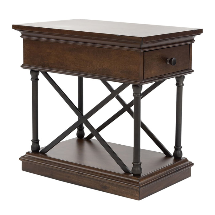 Tribeca - Drawer Chair Side Table - Cordovian Brown – Chair Side Tables by Liberty Furniture at Furniture Wholesale Plus , Nashville furniture store