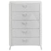 Cassia - 5-Drawer Bedroom Chest Of Drawers - White High Gloss – Accent Chests by Coaster Fine Furniture at Furniture Wholesale Plus , Nashville furniture store