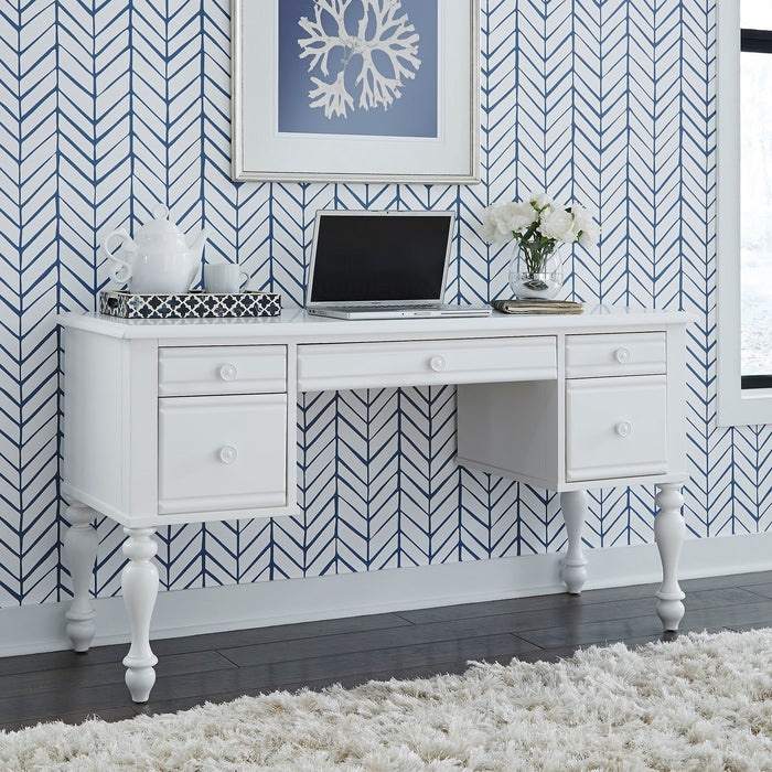 Summer House - Wood Vanity Desk - Oyster White – Vanity Desks by Liberty Furniture at Furniture Wholesale Plus , Nashville furniture store