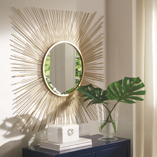 Elspeth - Gold Finish - Accent Mirror - Premium Accent Mirrors from Signature Design by Ashley® - Just $168! Shop now at Furniture Wholesale Plus  We are the best furniture store in Nashville, Hendersonville, Goodlettsville, Madison, Antioch, Mount Juliet, Lebanon, Gallatin, Springfield, Murfreesboro, Franklin, Brentwood