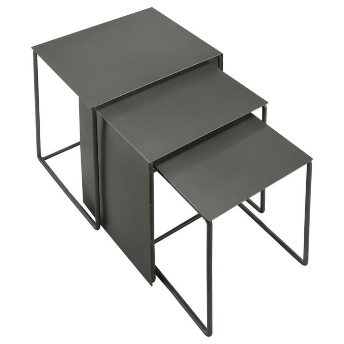 Imez - 3 Piece Rectangular Metal Nesting Table Set - Gray – Nesting Tables by Coaster Fine Furniture at Furniture Wholesale Plus , Nashville furniture store