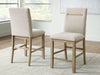 Lasinger - Upholstered Barstool (Set of 2) - Light Brown – Stool Sets by Signature Design by Ashley® at Furniture Wholesale Plus , Nashville furniture store