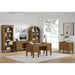 Portico - Open Bookcase - Brown Oak – Standard Bookcases by Elements International at Furniture Wholesale Plus , Nashville furniture store