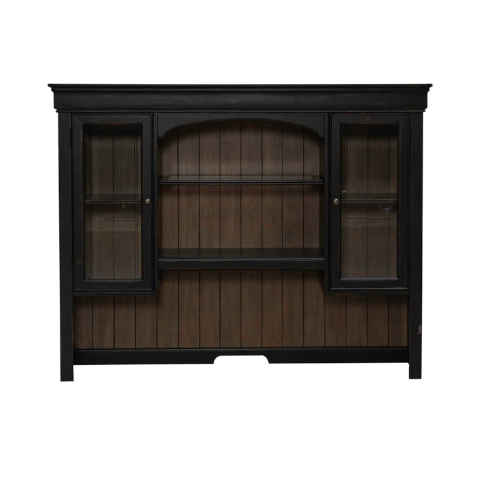 Meritage - Jr Executive Credenza Hutch - Aged Charcoal – Hutches by Liberty Furniture at Furniture Wholesale Plus , Nashville furniture store