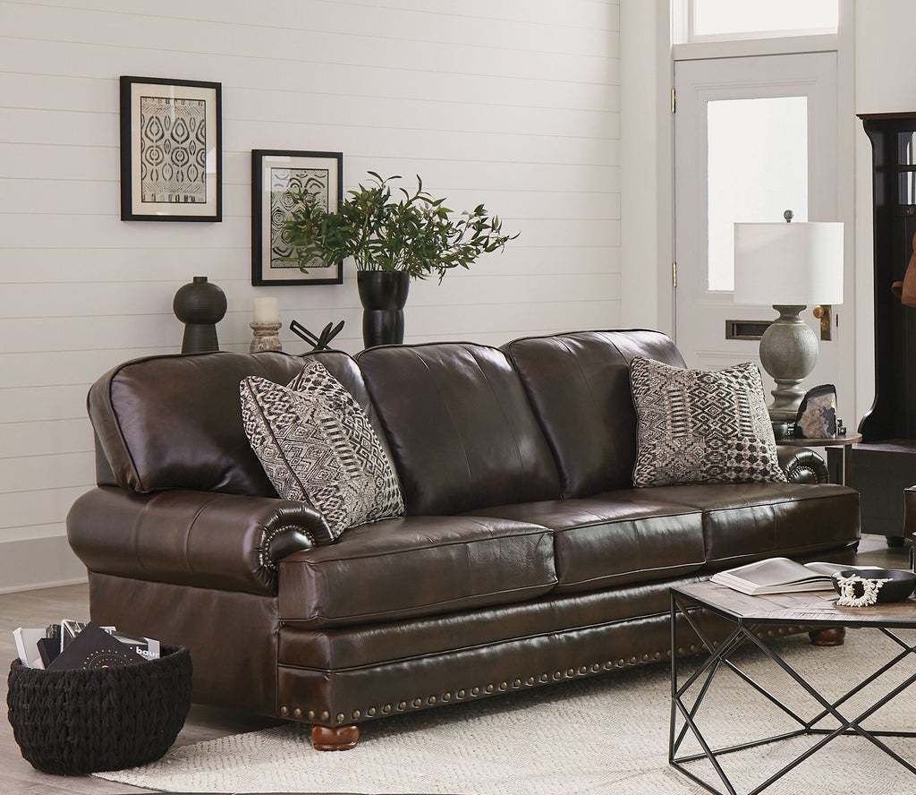 Roberto - Leather Sofa - Cocoa | Nashville Furniture Deals