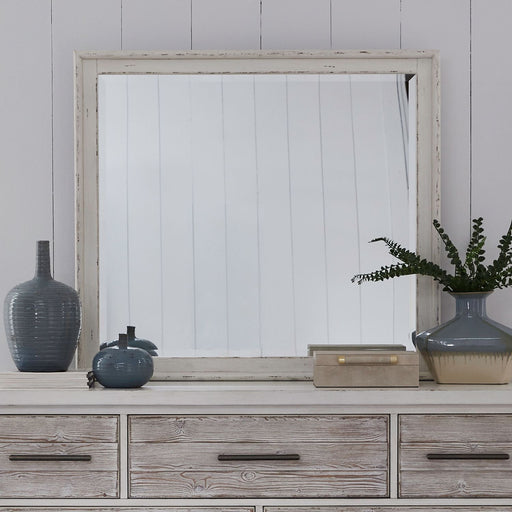 Backroads - Landscape Mirror - Weathered White – Landscape Mirrors by Liberty Furniture at Furniture Wholesale Plus , Nashville furniture store