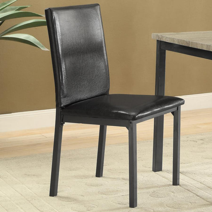 Garza - Upholstered Dining Side Chairs (Set of 2) - Black – Chair Sets by CoasterEveryday at Furniture Wholesale Plus , Nashville furniture store