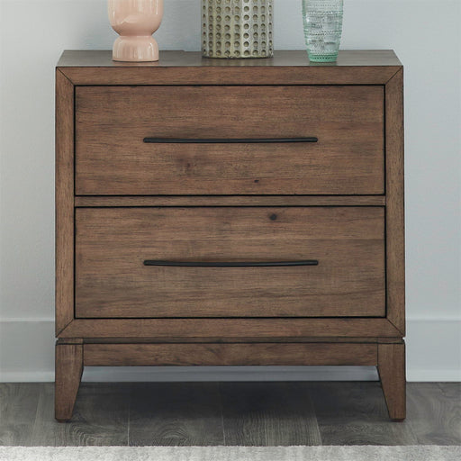 Shaker Lakes - Nightstand With Charging Station - Harvest Brown – Nightstands w/ Charging Stations by Liberty Furniture at Furniture Wholesale Plus , Nashville furniture store