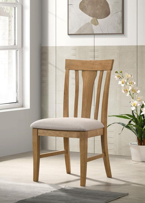 Hartville - Dining Side Chair (Set of 2) - Natural Light Brown – Chair Sets by Coaster Fine Furniture at Furniture Wholesale Plus , Nashville furniture store