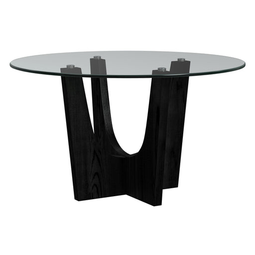 Oregon - Round Table With Glass Top – Counter Tables by Elements International at Furniture Wholesale Plus , Nashville furniture store