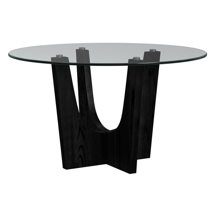 Oregon - Round Table With Glass Top – Counter Tables by Elements International at Furniture Wholesale Plus , Nashville furniture store