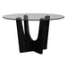 Oregon - Round Table With Glass Top – Counter Tables by Elements International at Furniture Wholesale Plus , Nashville furniture store