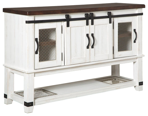 Valebeck - White / Brown - Dining Room Server - Premium Servers from Signature Design by Ashley® - Just $938! Shop now at Furniture Wholesale Plus  We are the best furniture store in Nashville, Hendersonville, Goodlettsville, Madison, Antioch, Mount Juliet, Lebanon, Gallatin, Springfield, Murfreesboro, Franklin, Brentwood
