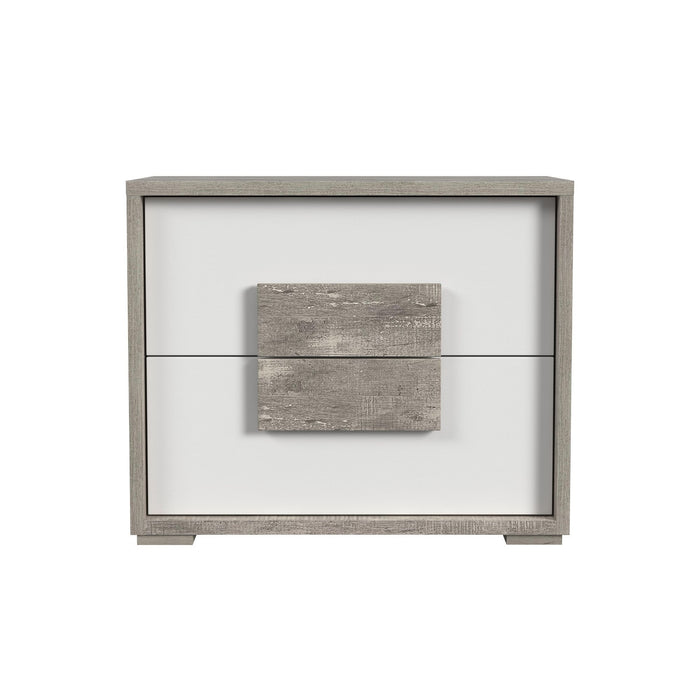 San Matteo - 2-Drawer Nightstand With USB - Gray – Nightstands w/ Charging Stations by Elements International at Furniture Wholesale Plus , Nashville furniture store