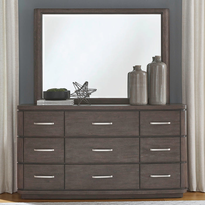Cascade Falls - Dresser & Mirror - Satin Espresso – Dresser & Mirror by Liberty Furniture at Furniture Wholesale Plus , Nashville furniture store
