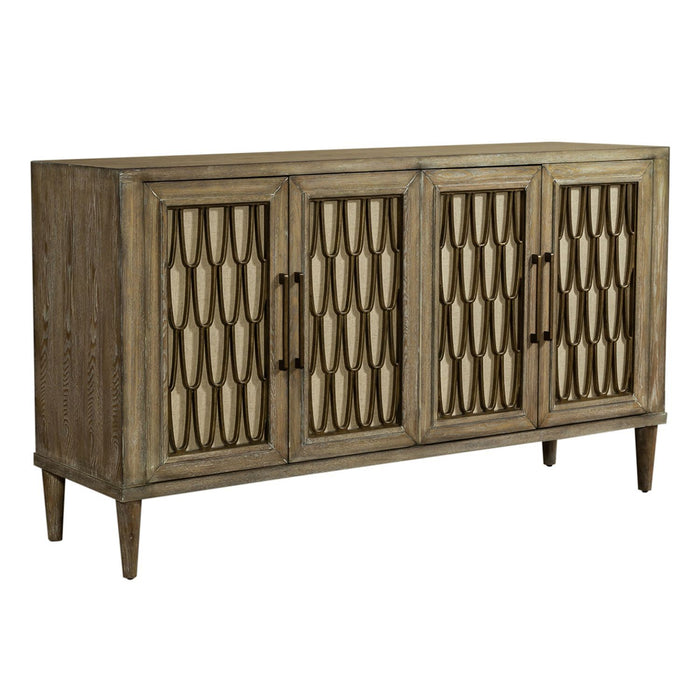 Devonshire - 4 Door Accent Cabinet - Driftwood – Accent Cabinets by Liberty Furniture at Furniture Wholesale Plus , Nashville furniture store