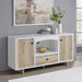 Dalton - 2 Door Storage Credenza - White And Distressed Pine - Premium Credenzas from CoasterEveryday - Just $319! Shop now at Furniture Wholesale Plus  We are the best furniture store in Nashville, Hendersonville, Goodlettsville, Madison, Antioch, Mount Juliet, Lebanon, Gallatin, Springfield, Murfreesboro, Franklin, Brentwood
