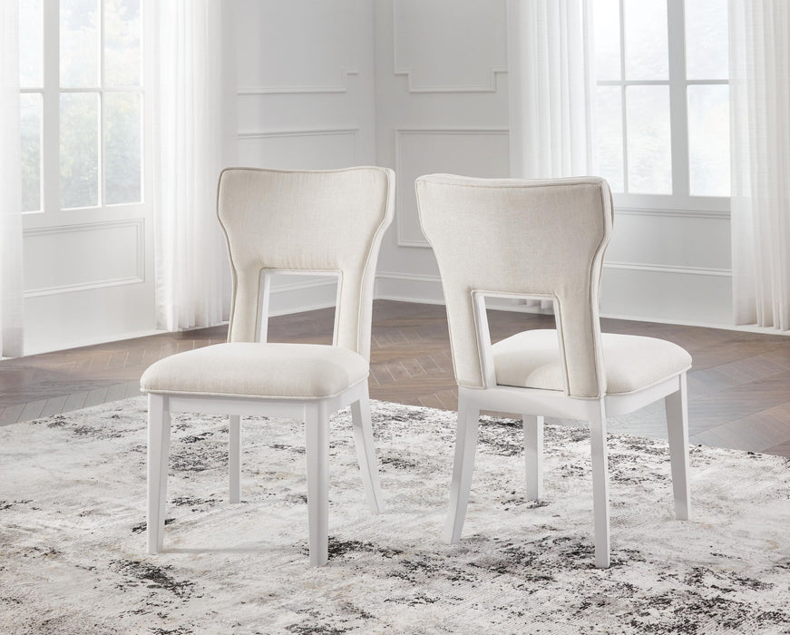 Chalanna - Dining Upholstered Side Chair (Set of 2) - White – Chair Sets by Signature Design by Ashley® at Furniture Wholesale Plus , Nashville furniture store