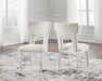 Chalanna - Dining Upholstered Side Chair (Set of 2) - White – Chair Sets by Signature Design by Ashley® at Furniture Wholesale Plus , Nashville furniture store
