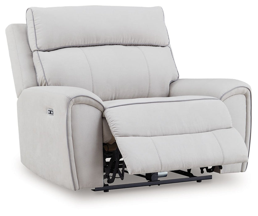 Social Pointe - Power Recliner / Adjustable Headrest - Pearl / Ash – Reclining Chairs by Signature Design by Ashley® at Furniture Wholesale Plus , Nashville furniture store