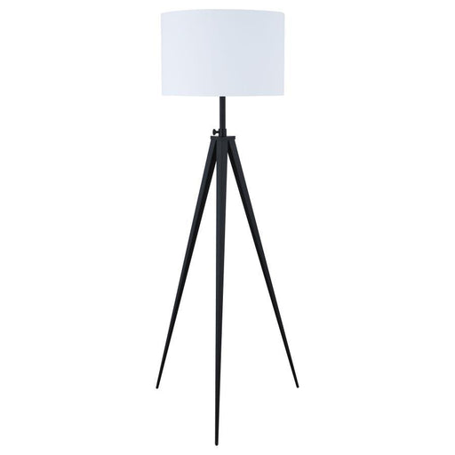 Harrington - Drum Shade Metal Tripod Floor Lamp - Black - Premium Floor Lamps from CoasterEveryday - Just $209! Shop now at Furniture Wholesale Plus  We are the best furniture store in Nashville, Hendersonville, Goodlettsville, Madison, Antioch, Mount Juliet, Lebanon, Gallatin, Springfield, Murfreesboro, Franklin, Brentwood