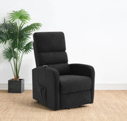 Amsdell - Upholstered Power Lift Recliner With Remote - Black – Lift Chairs by Coaster Fine Furniture at Furniture Wholesale Plus , Nashville furniture store